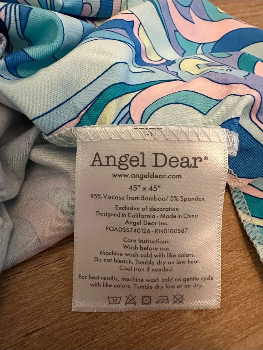 NEW Angel Dear Retro 60s 70s Baby Blanket